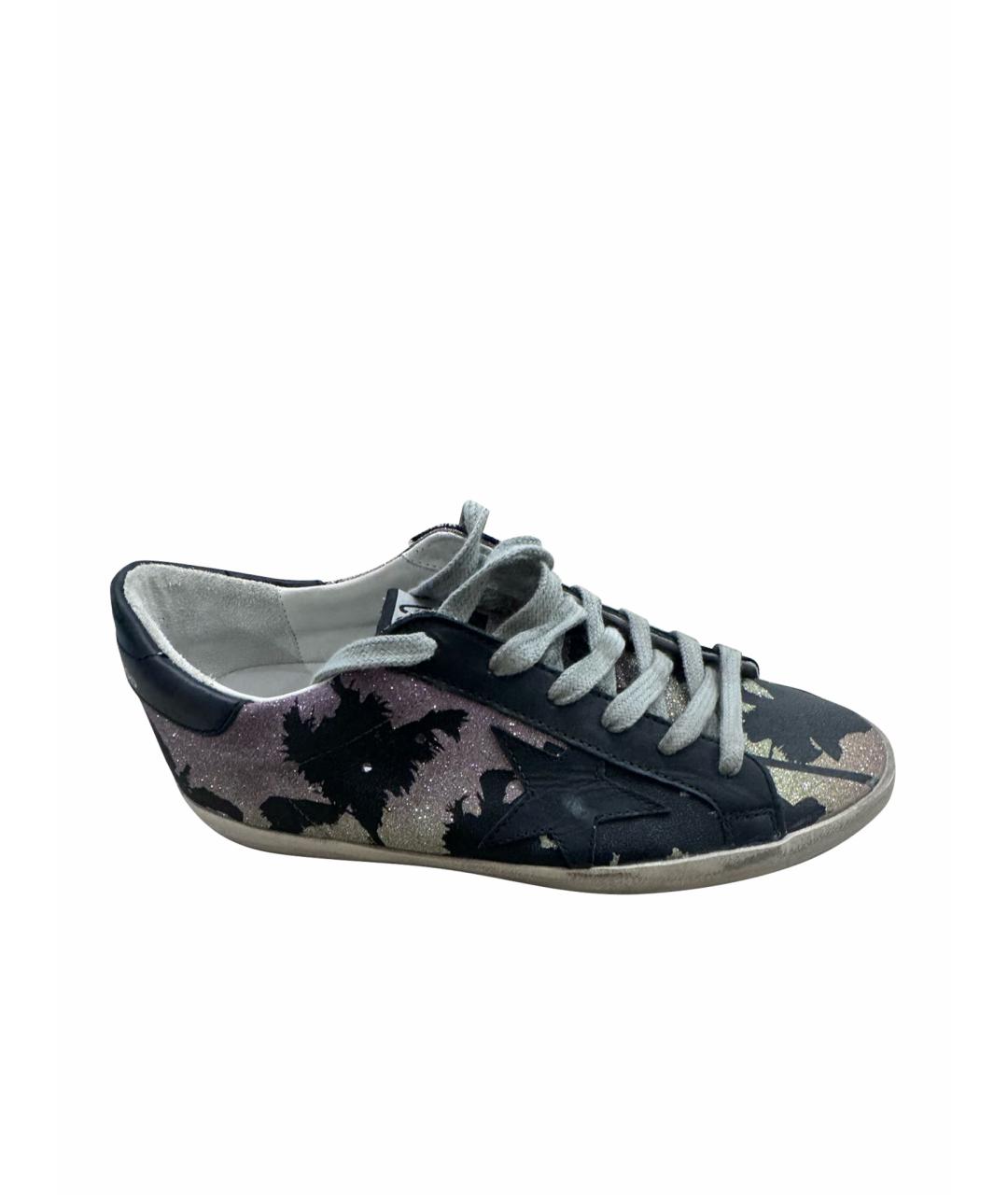 GOLDEN GOOSE DELUXE BRAND Черные кожаные кеды, фото 1