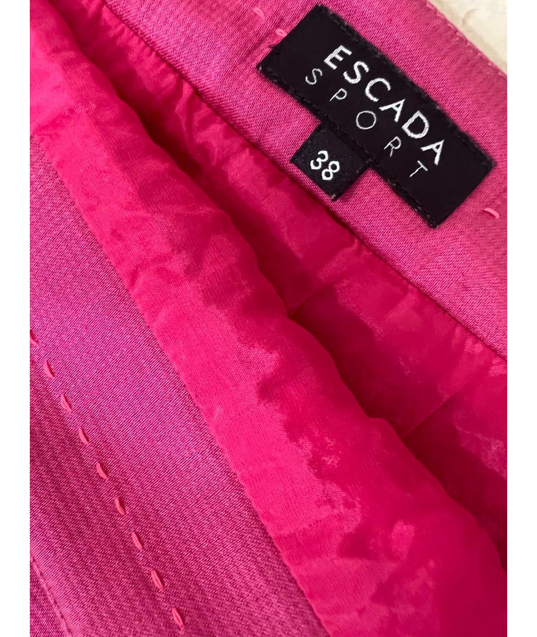 ESCADA Розовая хлопко-эластановая юбка мини, фото 4