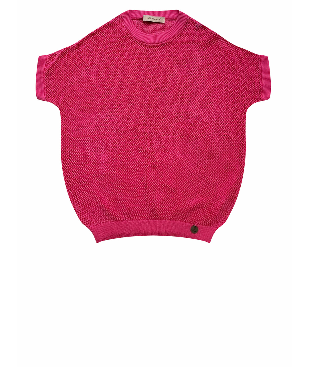 SEE BY CHLOE Розовая хлопковая футболка, фото 1