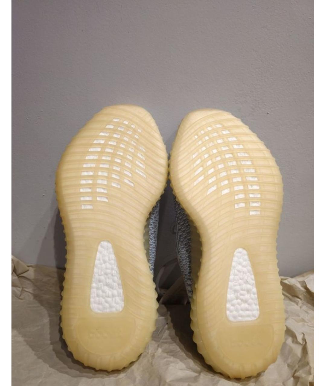 ADIDAS YEEZY Белые резиновые низкие кроссовки / кеды, фото 4