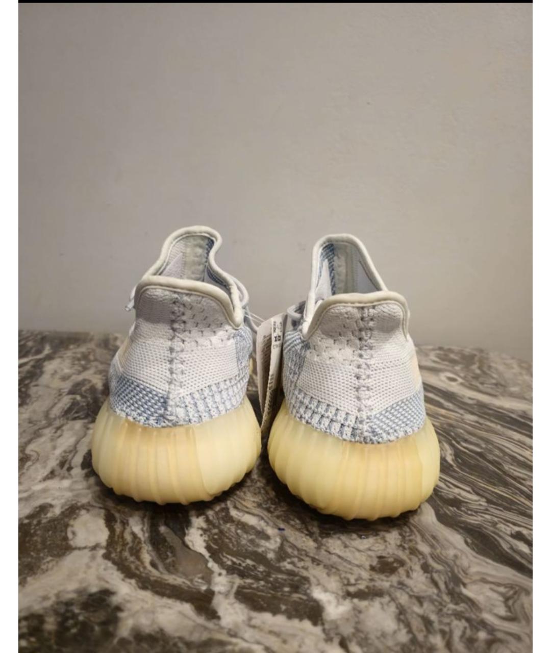 ADIDAS YEEZY Белые резиновые низкие кроссовки / кеды, фото 3