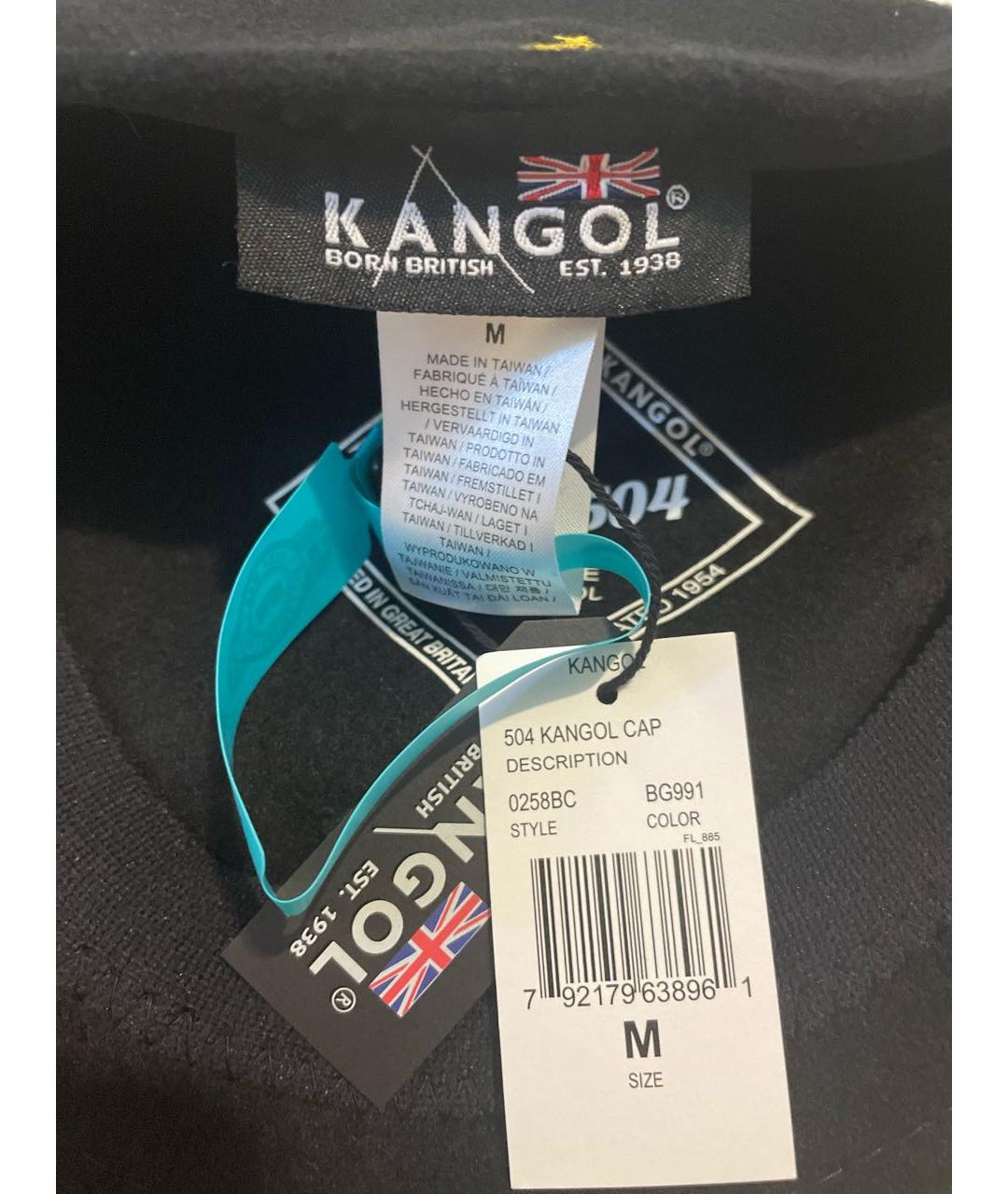 Kangol Черная шерстяная кепка/бейсболка, фото 5