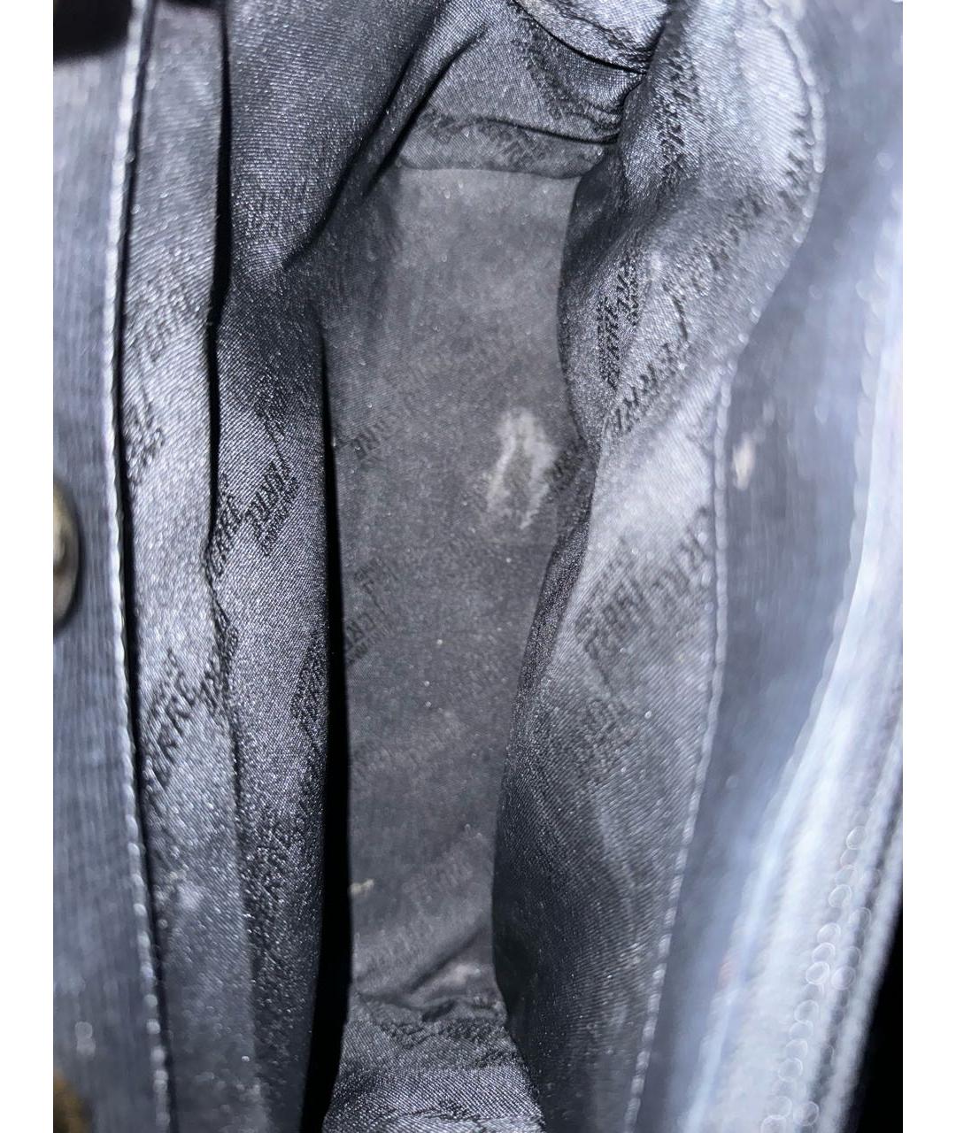 GIANFRANCO FERRE Черная сумка с короткими ручками из искусственной кожи, фото 7
