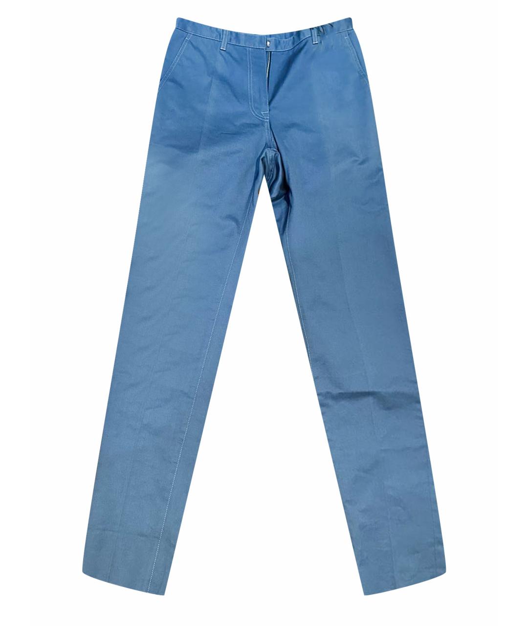 BERLUTI Синие хлопковые брюки чинос, фото 1
