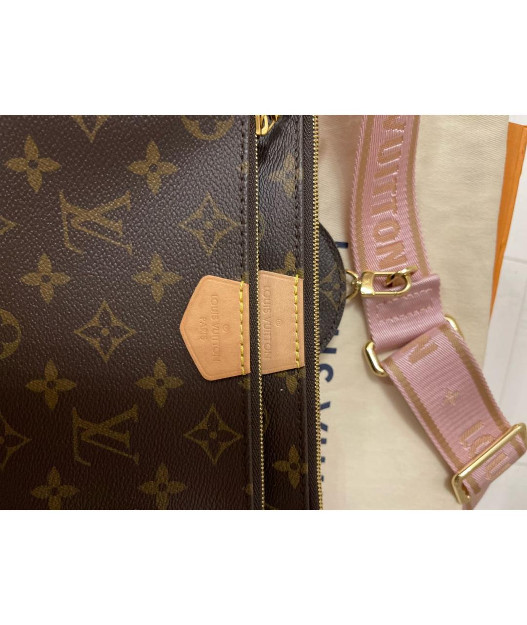 LOUIS VUITTON PRE-OWNED Коричневая кожаная сумка через плечо, фото 4