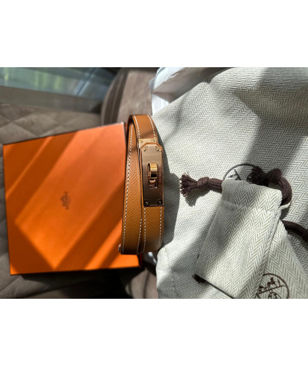 HERMES PRE-OWNED Коричневый кожаный ремень, фото 2