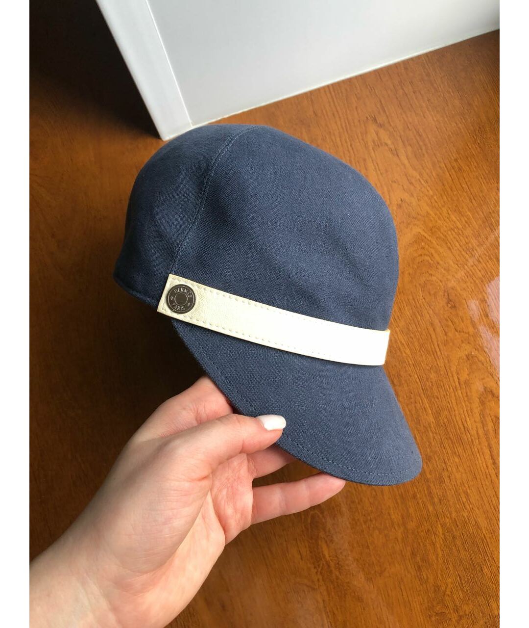 HERMES PRE-OWNED Синяя льняная кепка, фото 7
