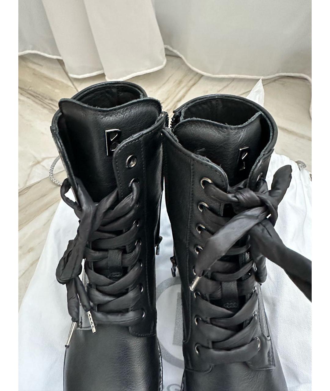 BOGNER Черные кожаные ботинки, фото 7