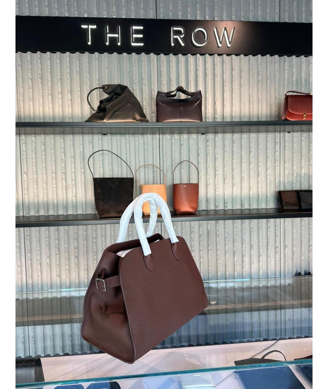 THE ROW Коричневая кожаная сумка с короткими ручками, фото 4