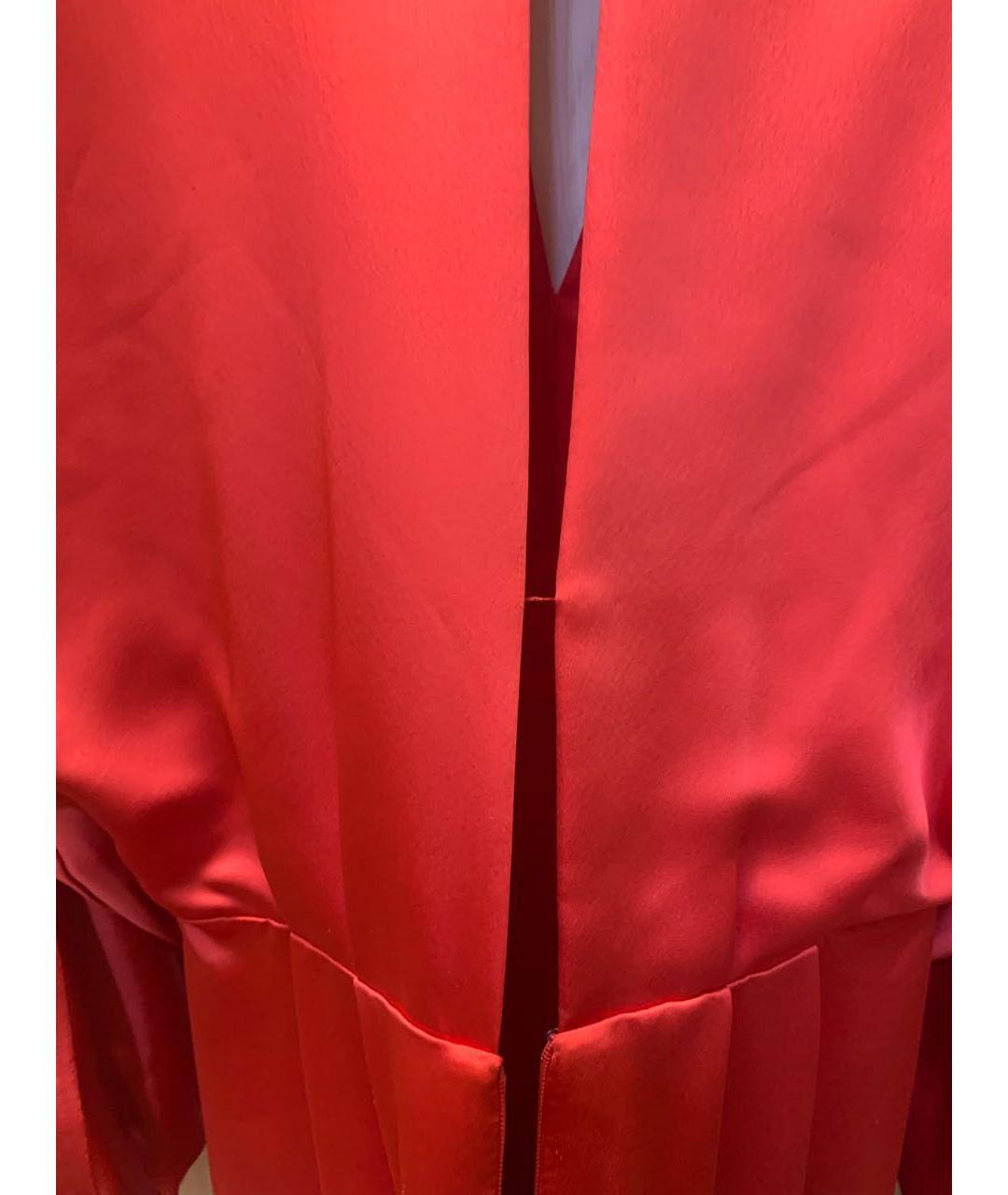 SELF-PORTRAIT Красное атласное коктейльное платье, фото 4