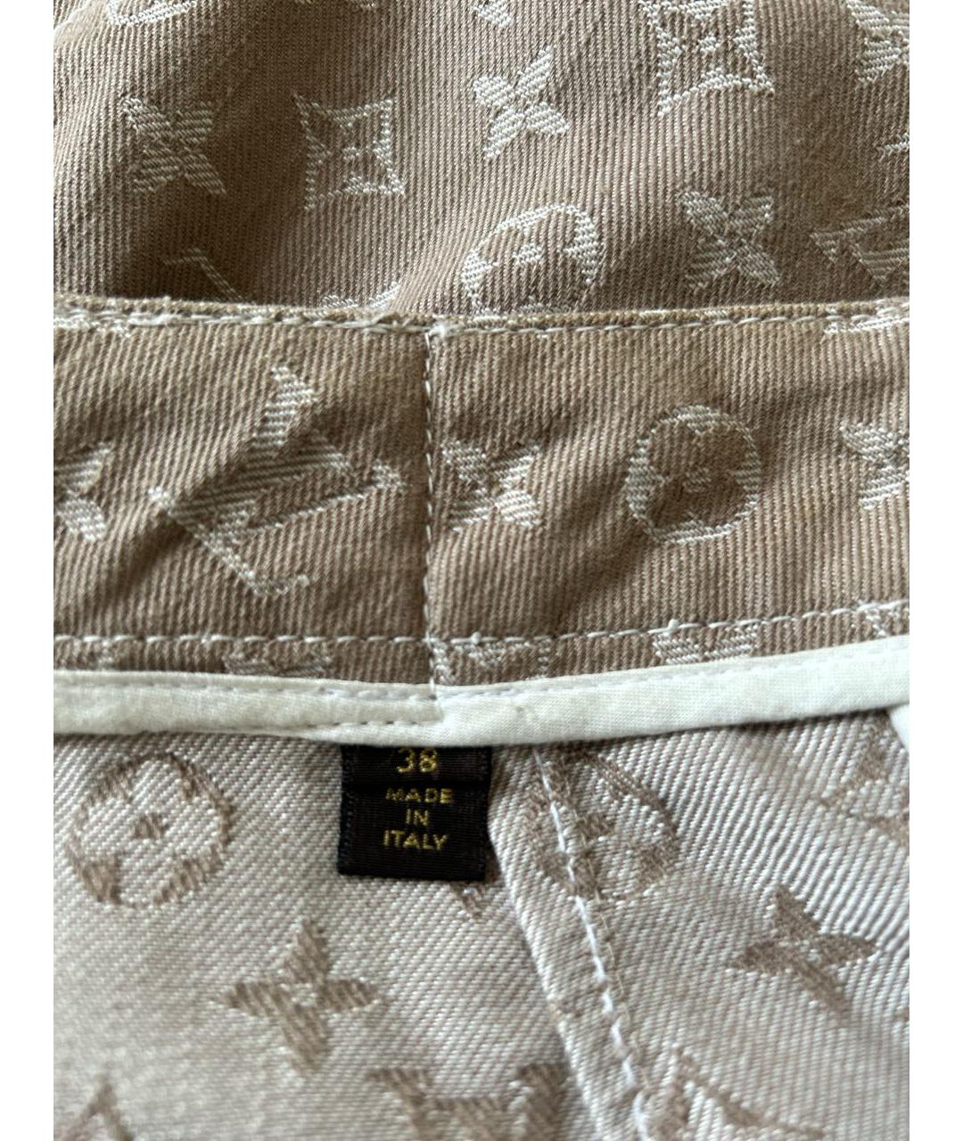 LOUIS VUITTON PRE-OWNED Бежевая деним юбка миди, фото 5