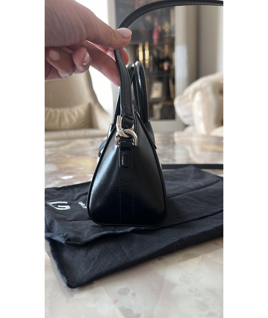 GIVENCHY Черная кожаная сумка с короткими ручками, фото 6