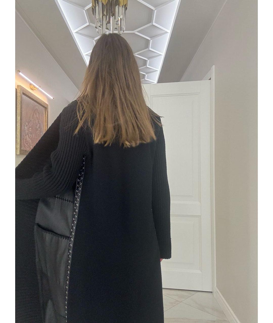 PACO RABANNE Черное кожаное пальто, фото 8