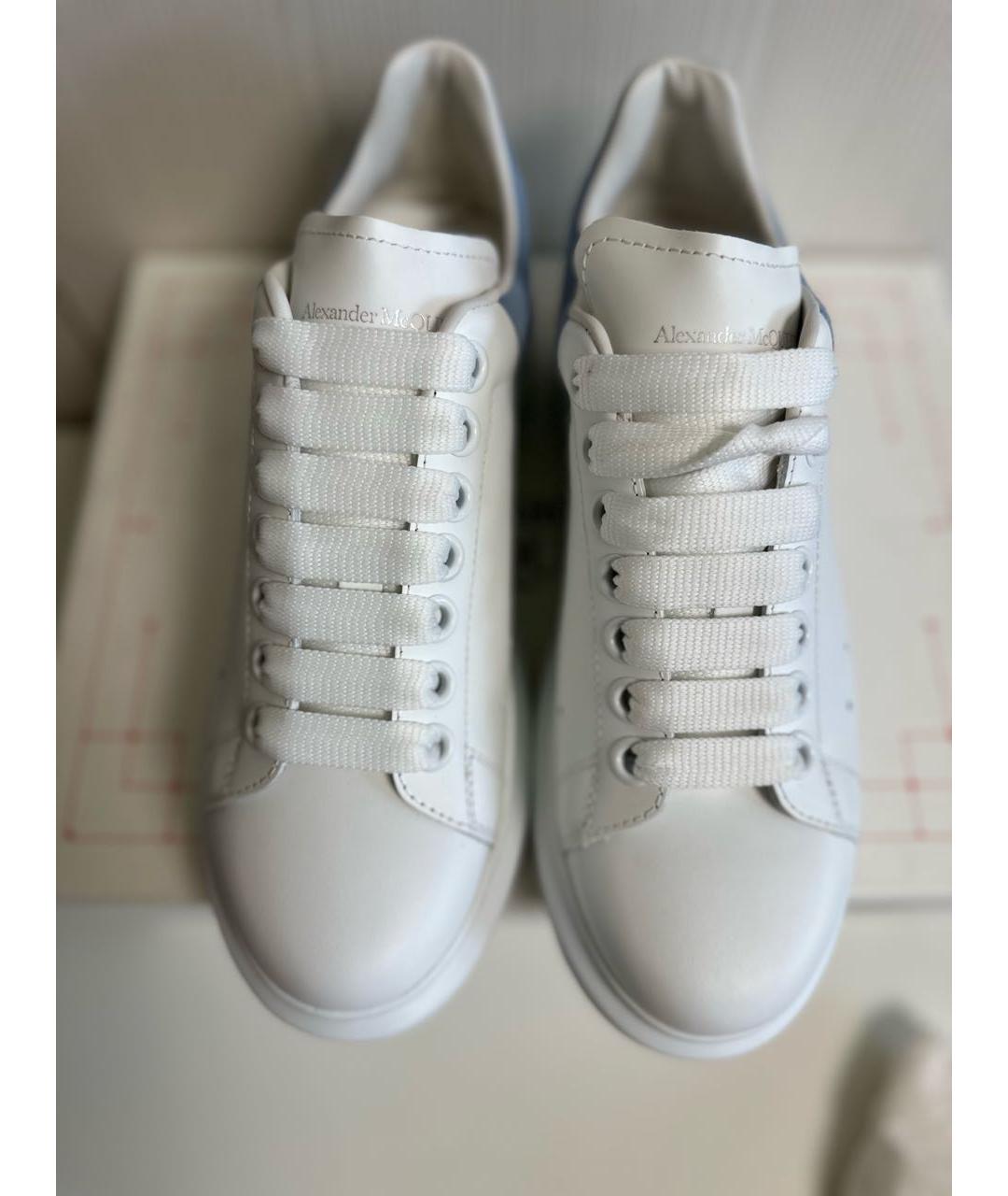 ALEXANDER MCQUEEN Белые кожаные кеды, фото 3