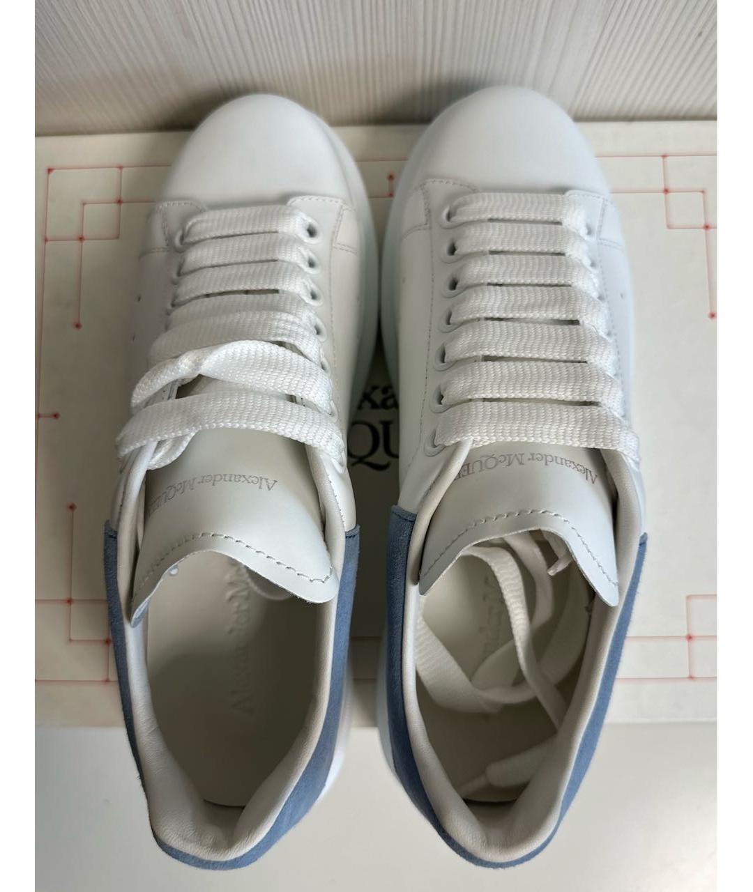 ALEXANDER MCQUEEN Белые кожаные кеды, фото 2