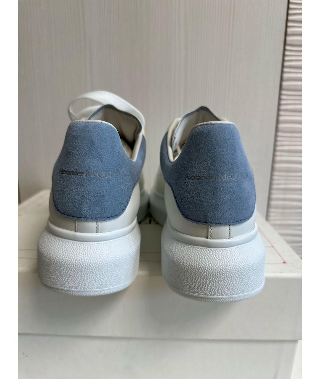 ALEXANDER MCQUEEN Белые кожаные кеды, фото 4