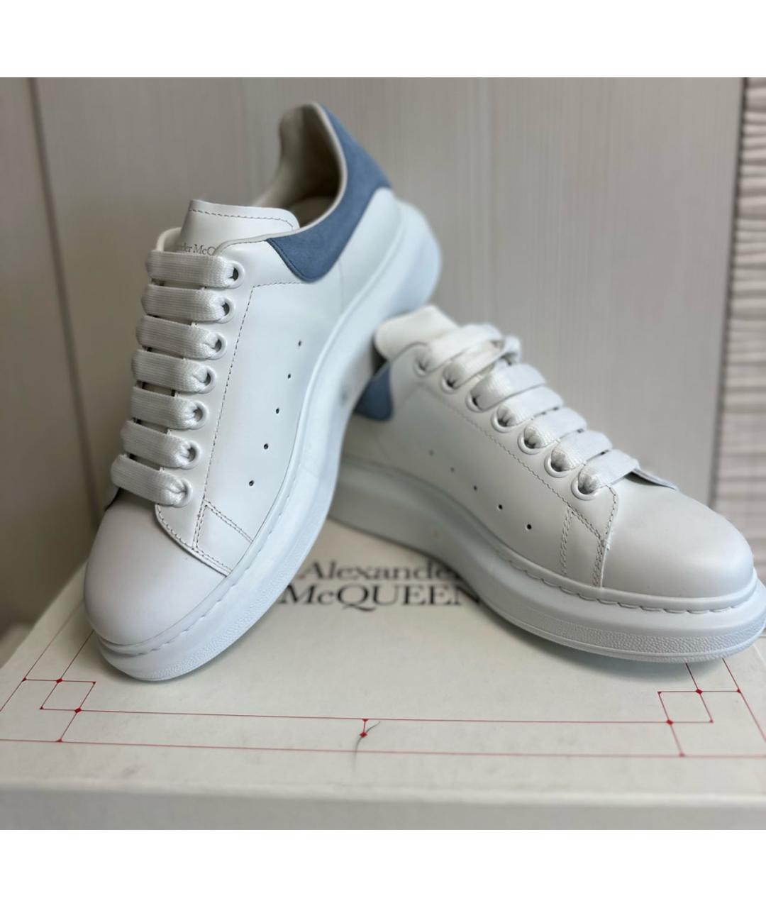 ALEXANDER MCQUEEN Белые кожаные кеды, фото 8