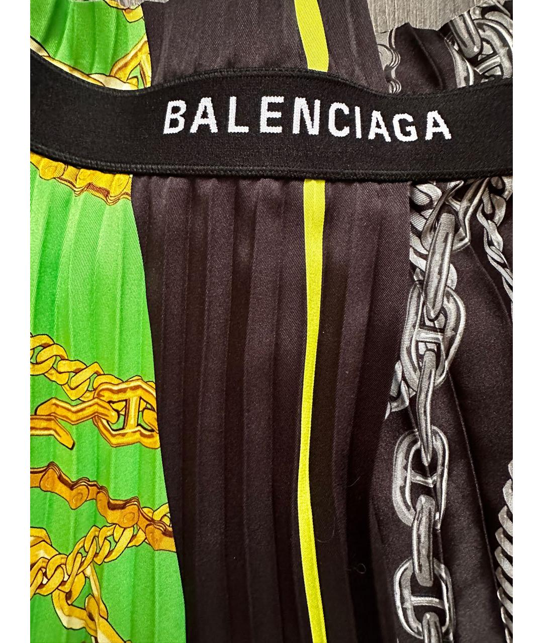 BALENCIAGA Мульти полиэстеровая юбка миди, фото 5