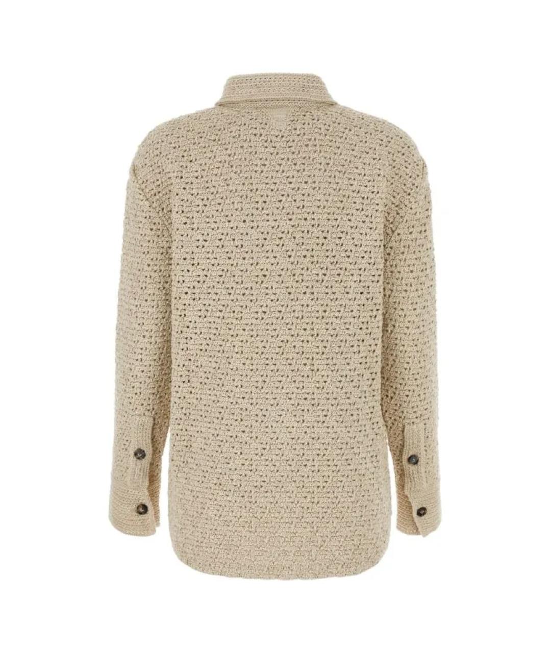 BOTTEGA VENETA Бежевая хлопковая рубашка, фото 2