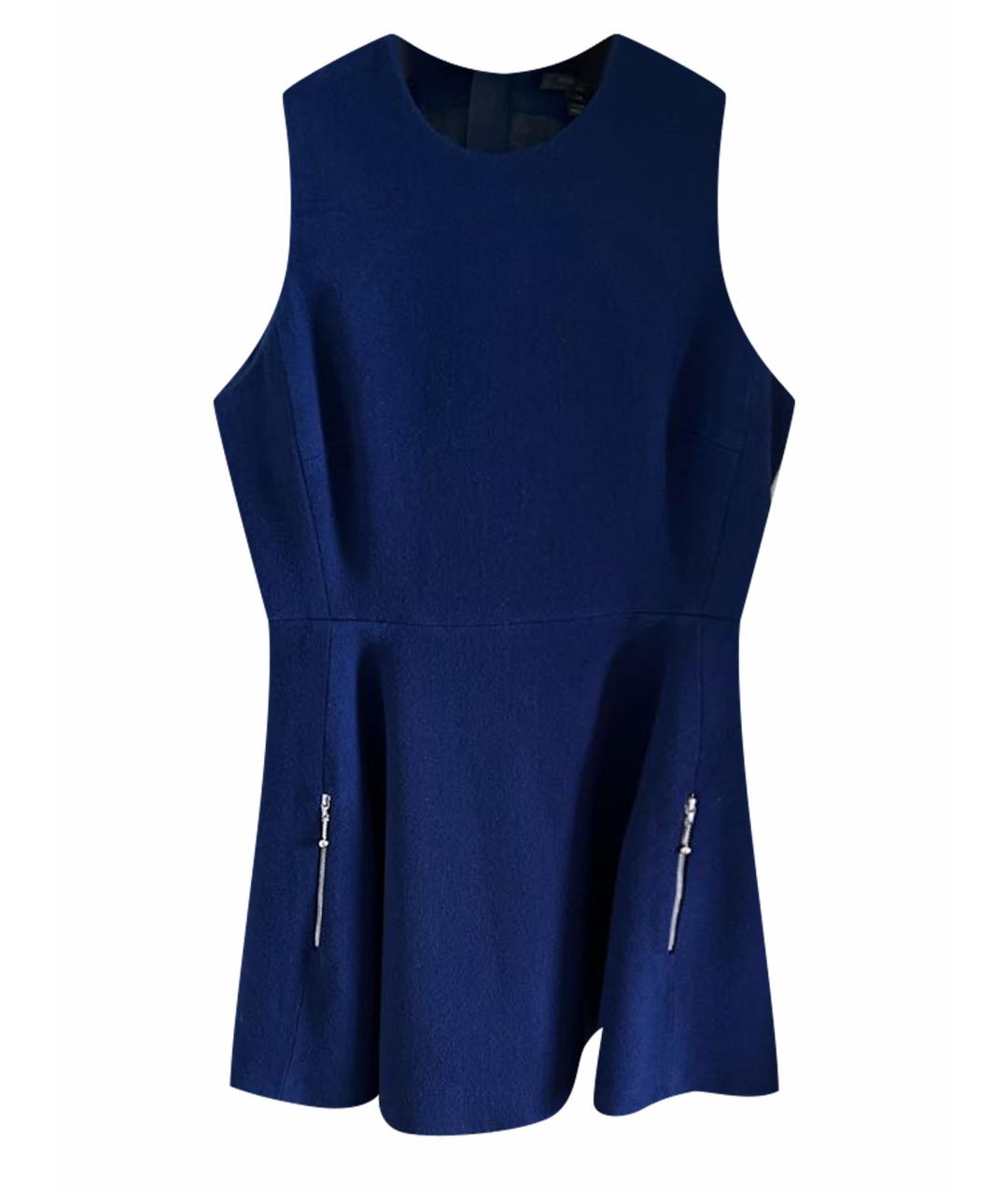 LOUIS VUITTON Синее шерстяное коктейльное платье, фото 1