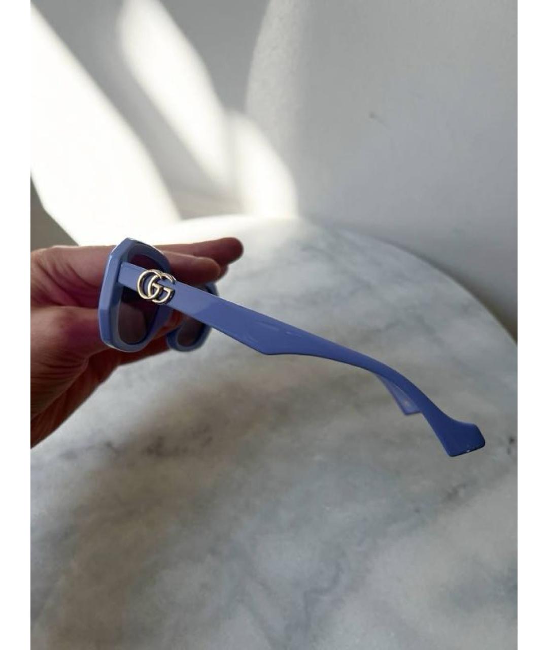 GUCCI Фиолетовые пластиковые солнцезащитные очки, фото 7