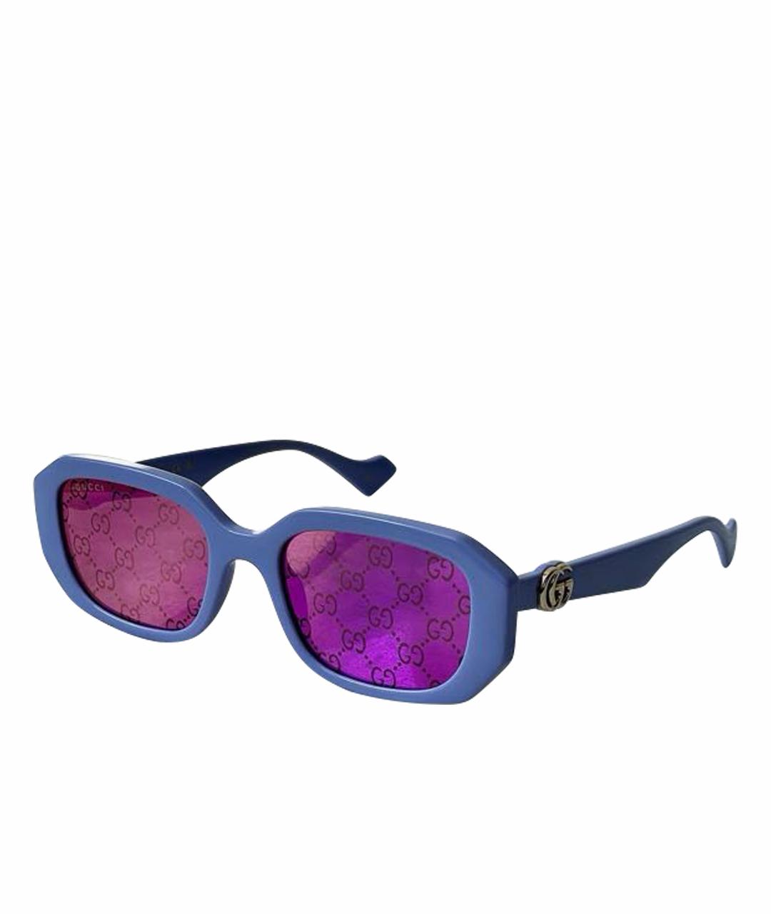 GUCCI Фиолетовые пластиковые солнцезащитные очки, фото 1