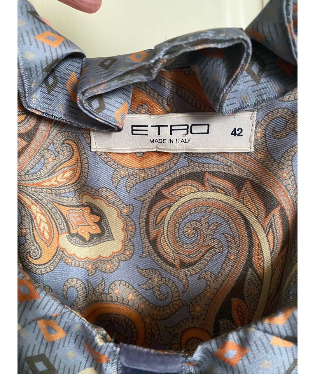 ETRO Мульти шелковое повседневное платье, фото 4