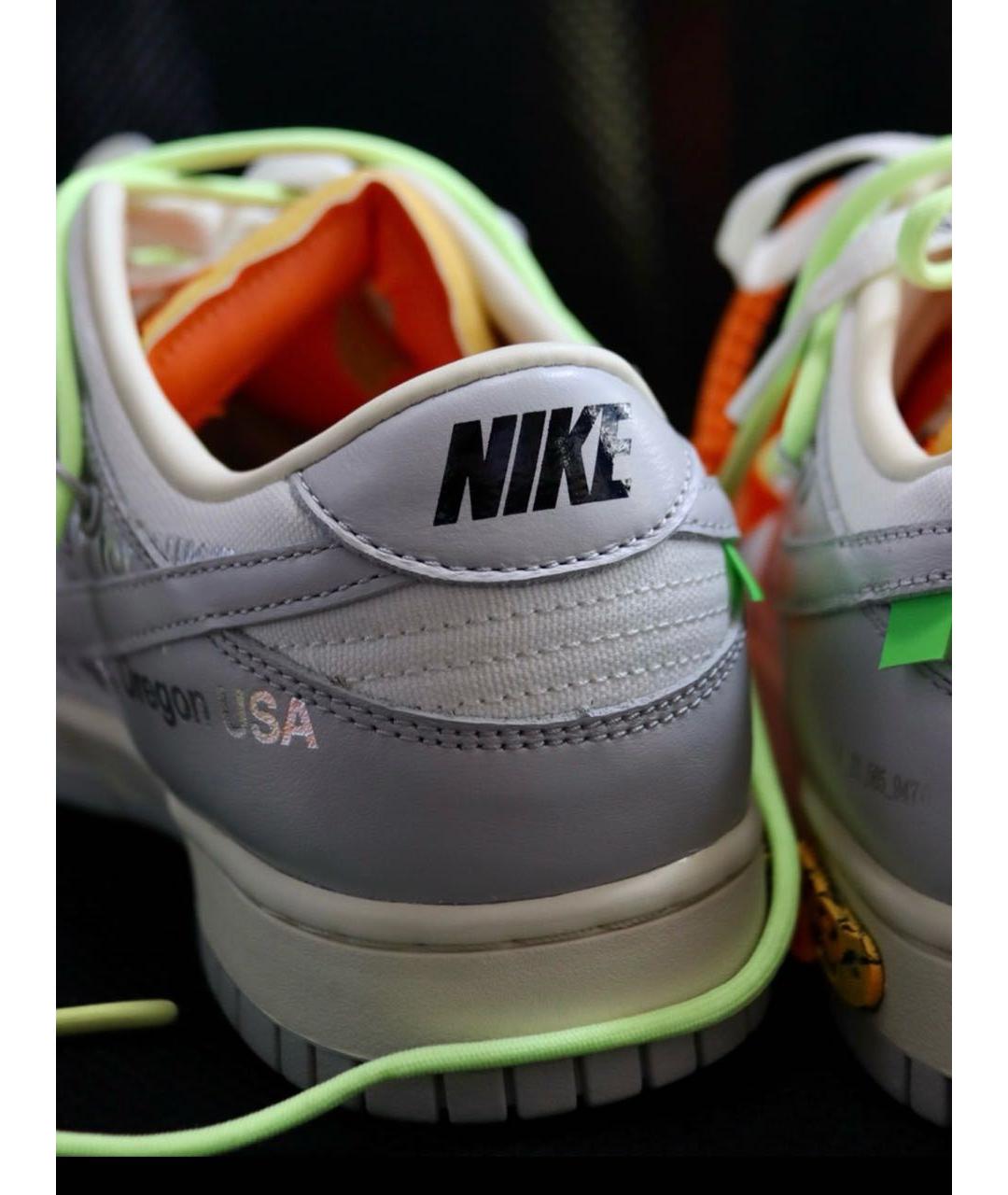 NIKE X OFF-WHITE Мульти кожаные низкие кроссовки / кеды, фото 5