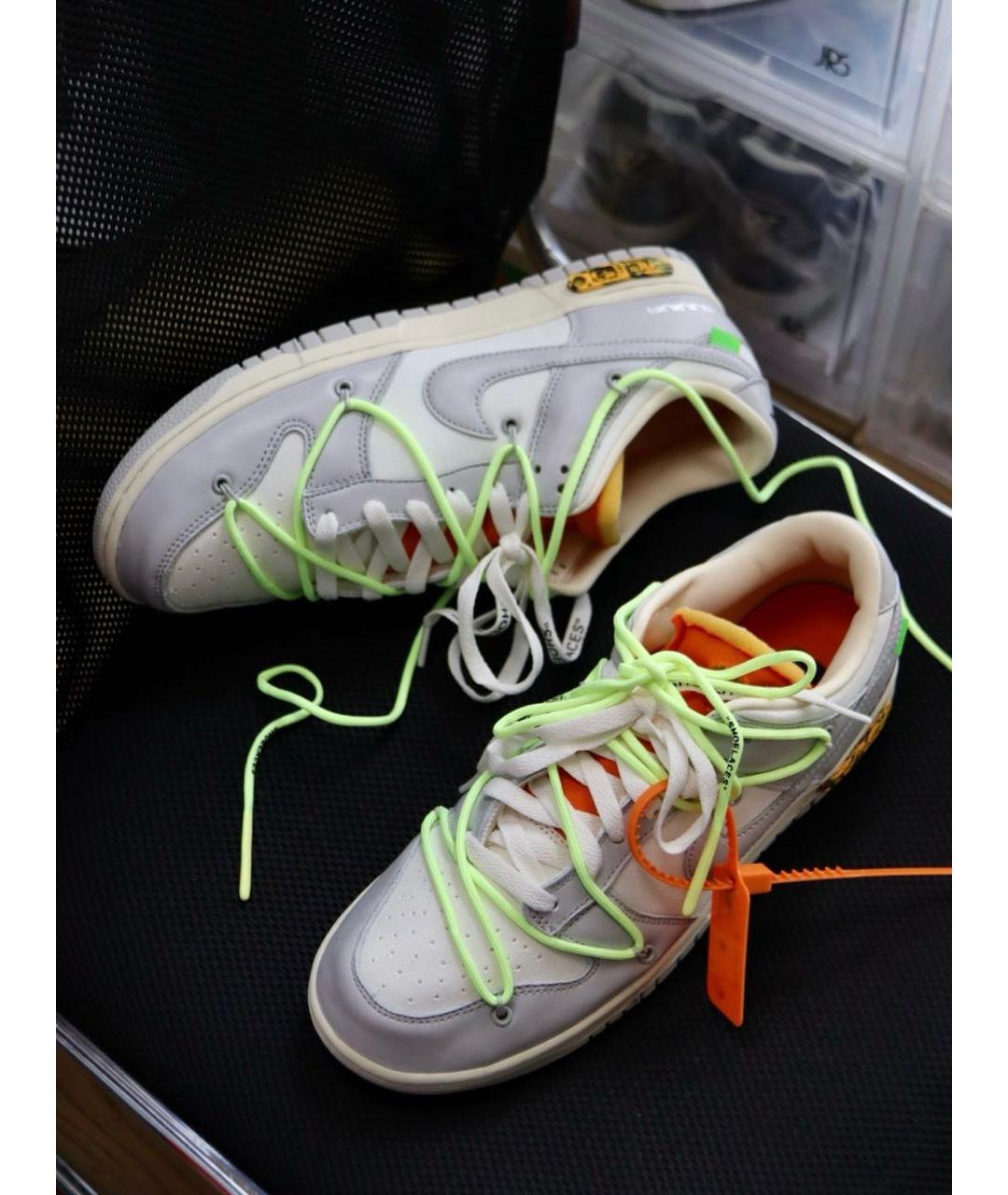 NIKE X OFF-WHITE Мульти кожаные низкие кроссовки / кеды, фото 2