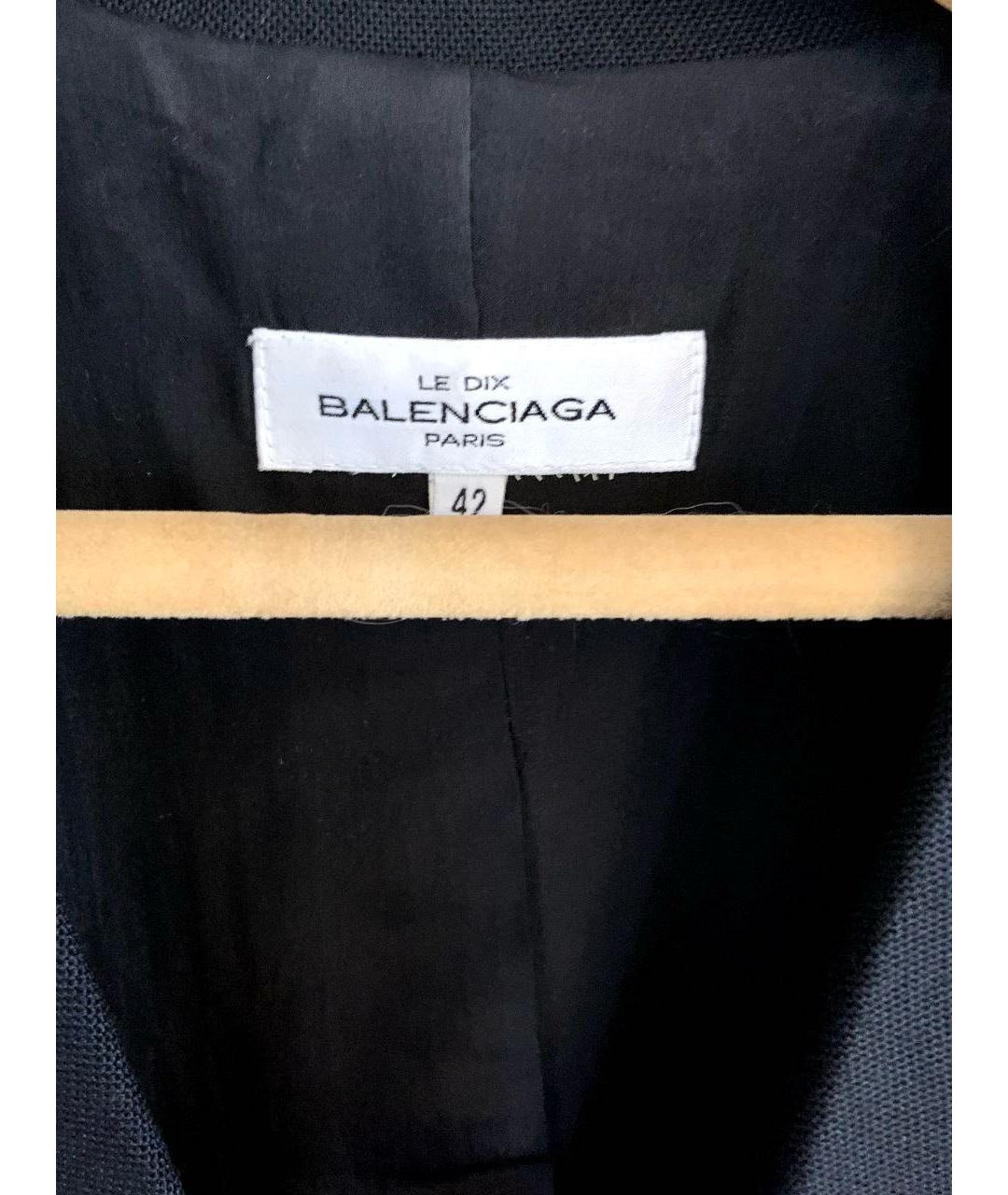 BALENCIAGA Черный шерстяной костюм с брюками, фото 3