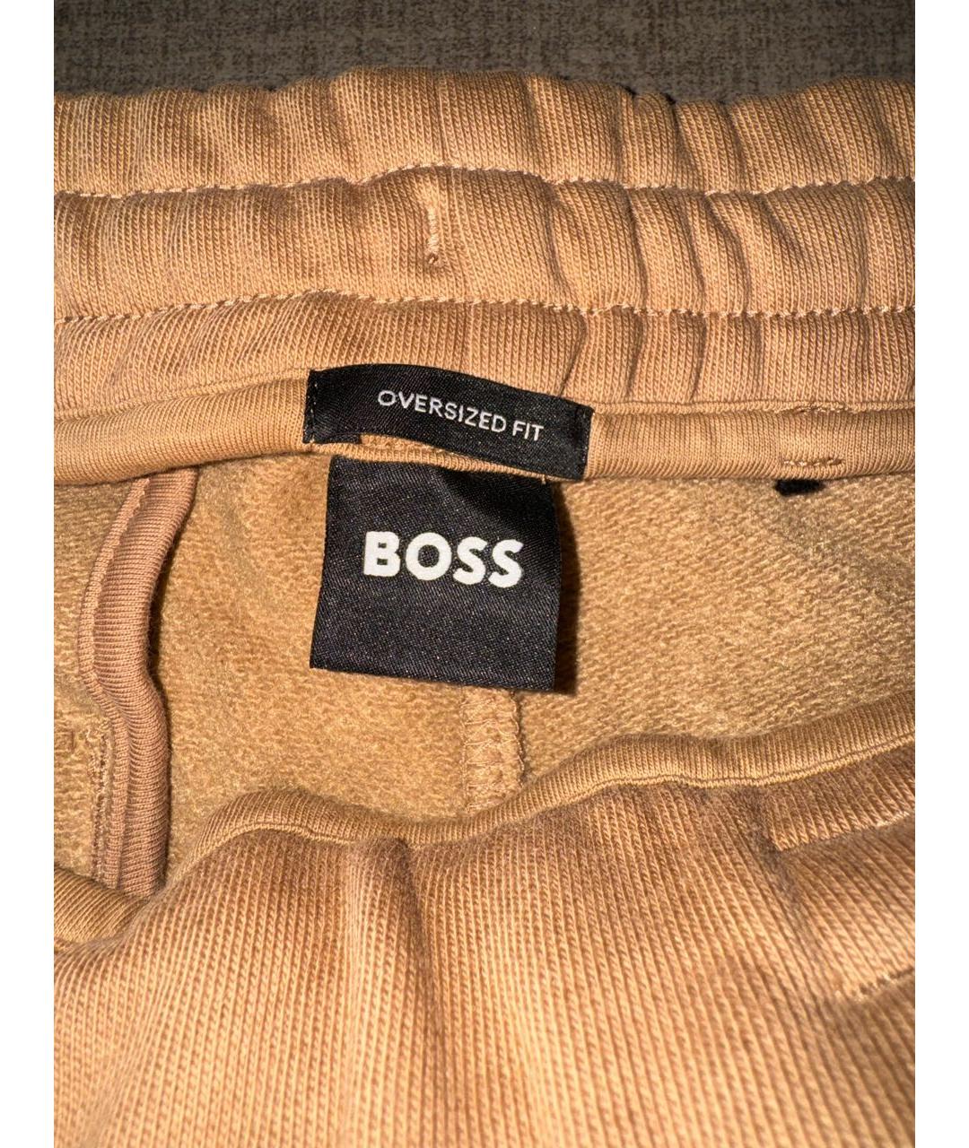 HUGO BOSS Бежевые хлопковые повседневные брюки, фото 3