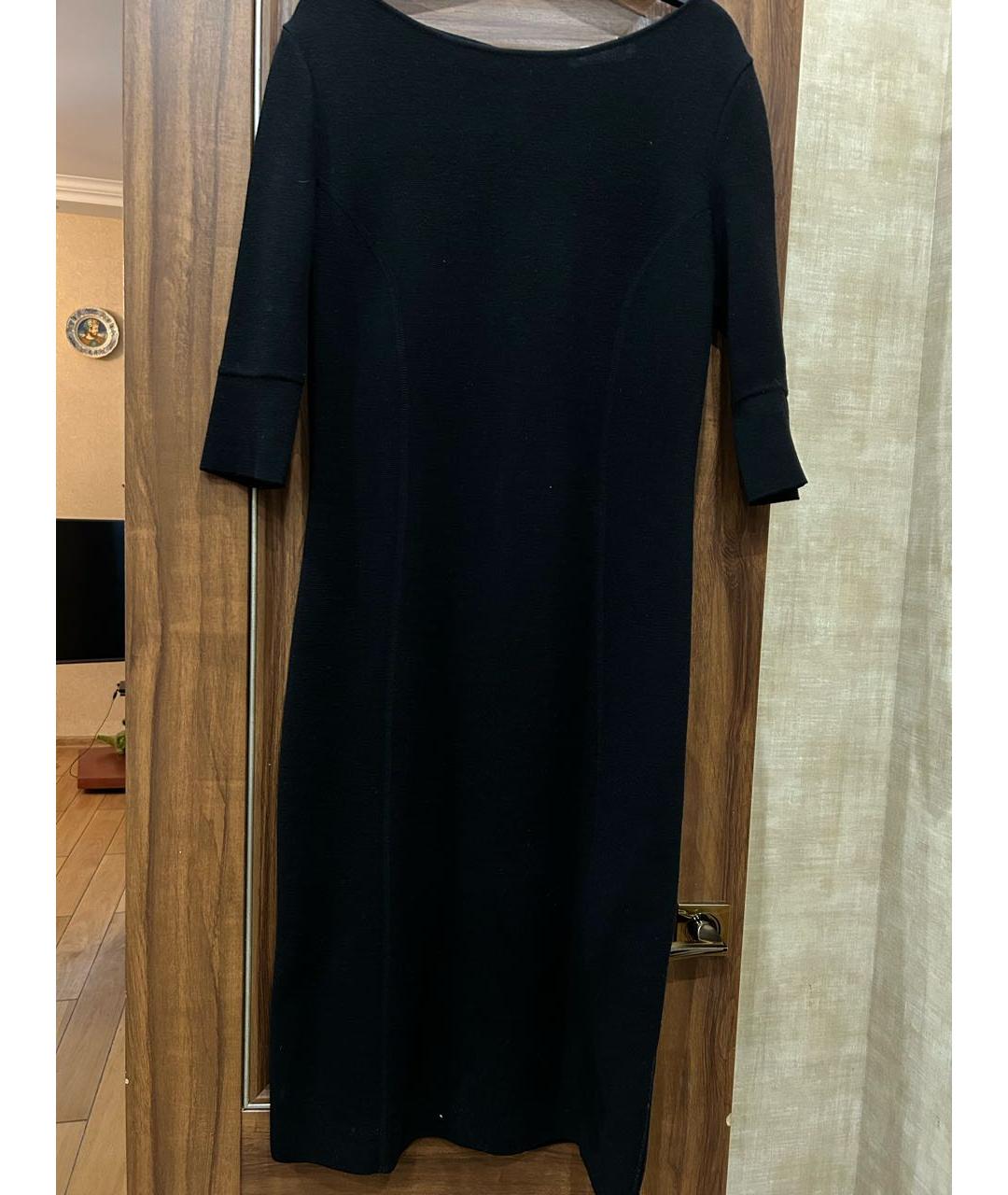 VALENTINO Черное шерстяное повседневное платье, фото 8
