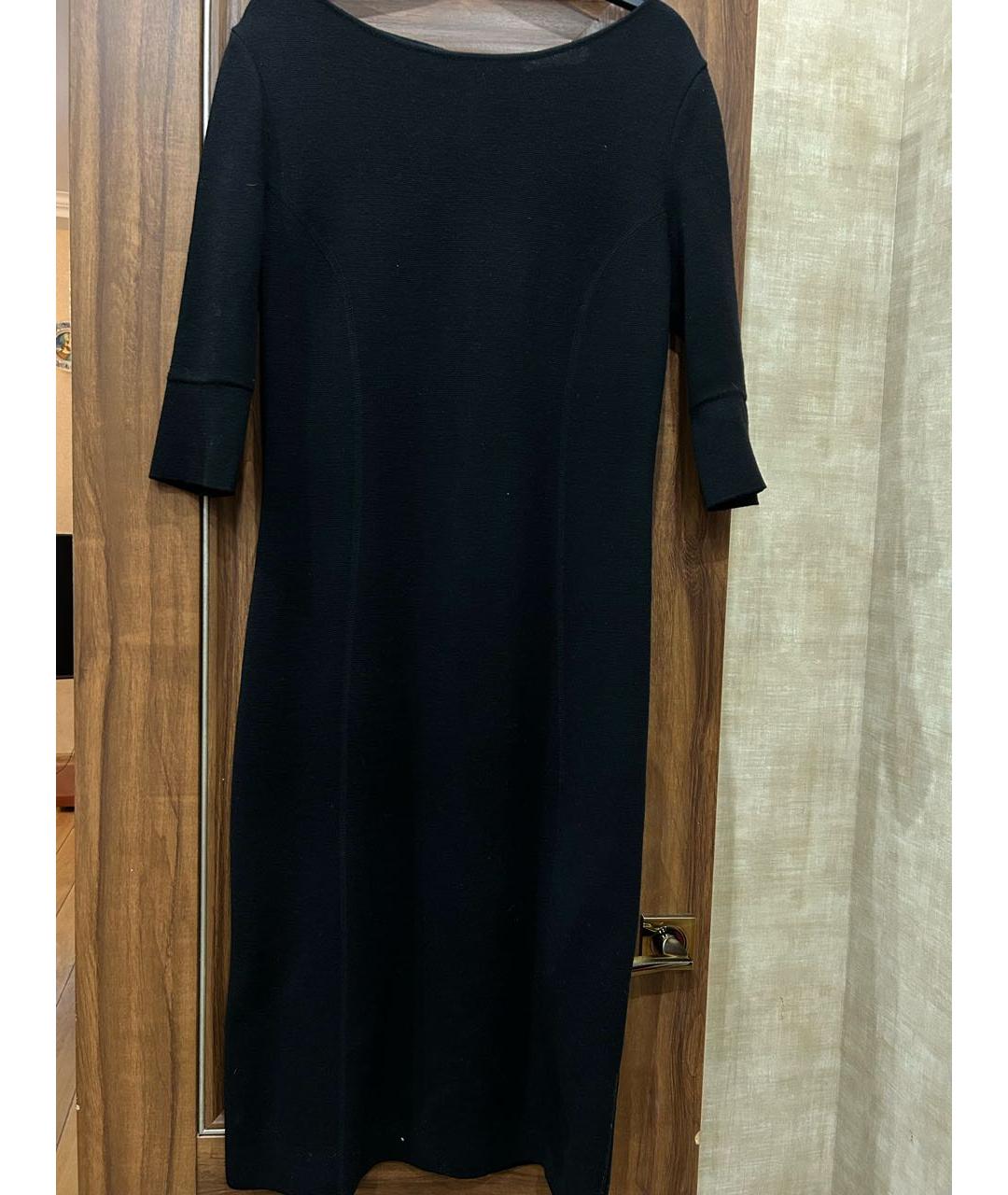 VALENTINO Черное шерстяное повседневное платье, фото 7
