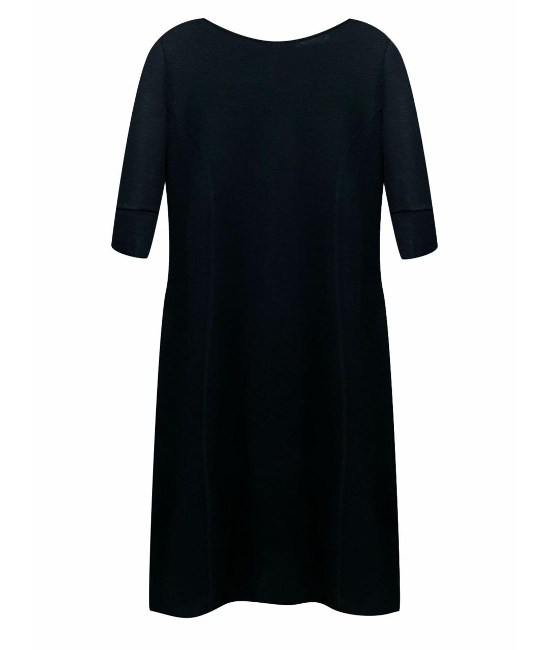 VALENTINO Черное шерстяное повседневное платье, фото 1