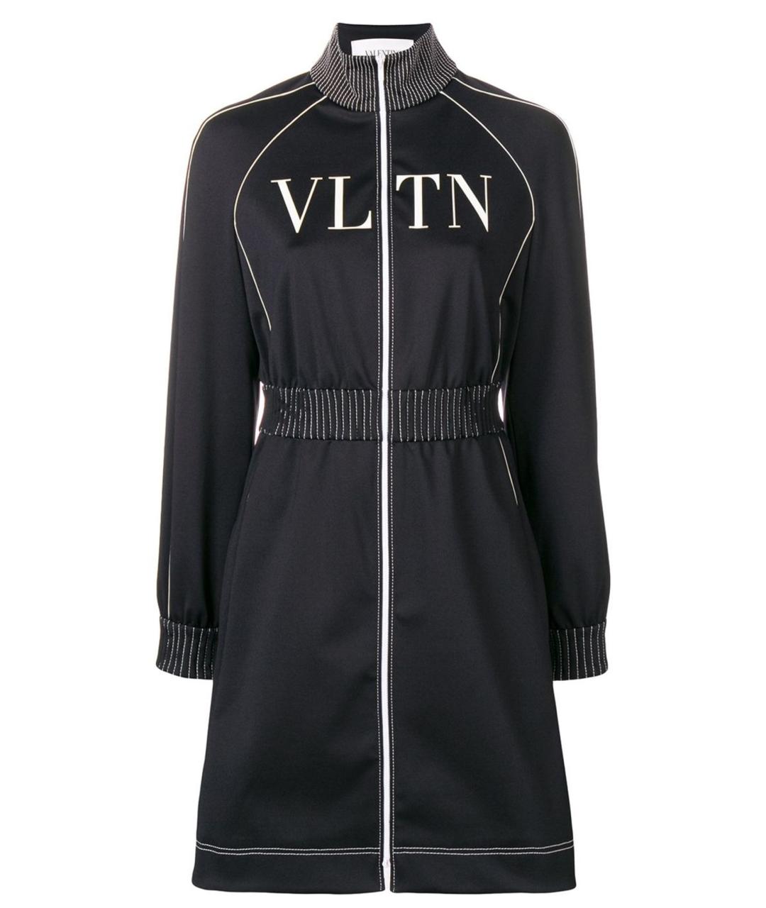 VALENTINO Черное полиэстеровое платье, фото 1