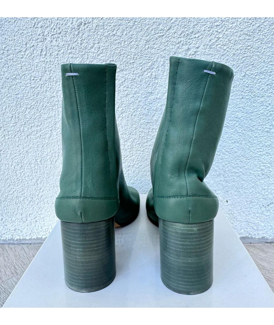 MAISON MARGIELA Зеленые кожаные ботильоны, фото 4