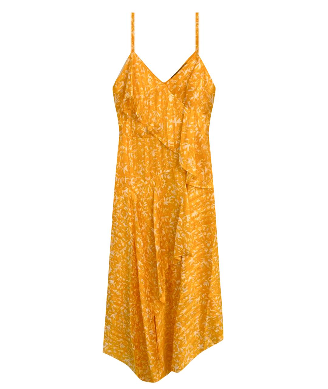 BCBG MAXAZRIA Желтое полиэстеровое коктейльное платье, фото 1