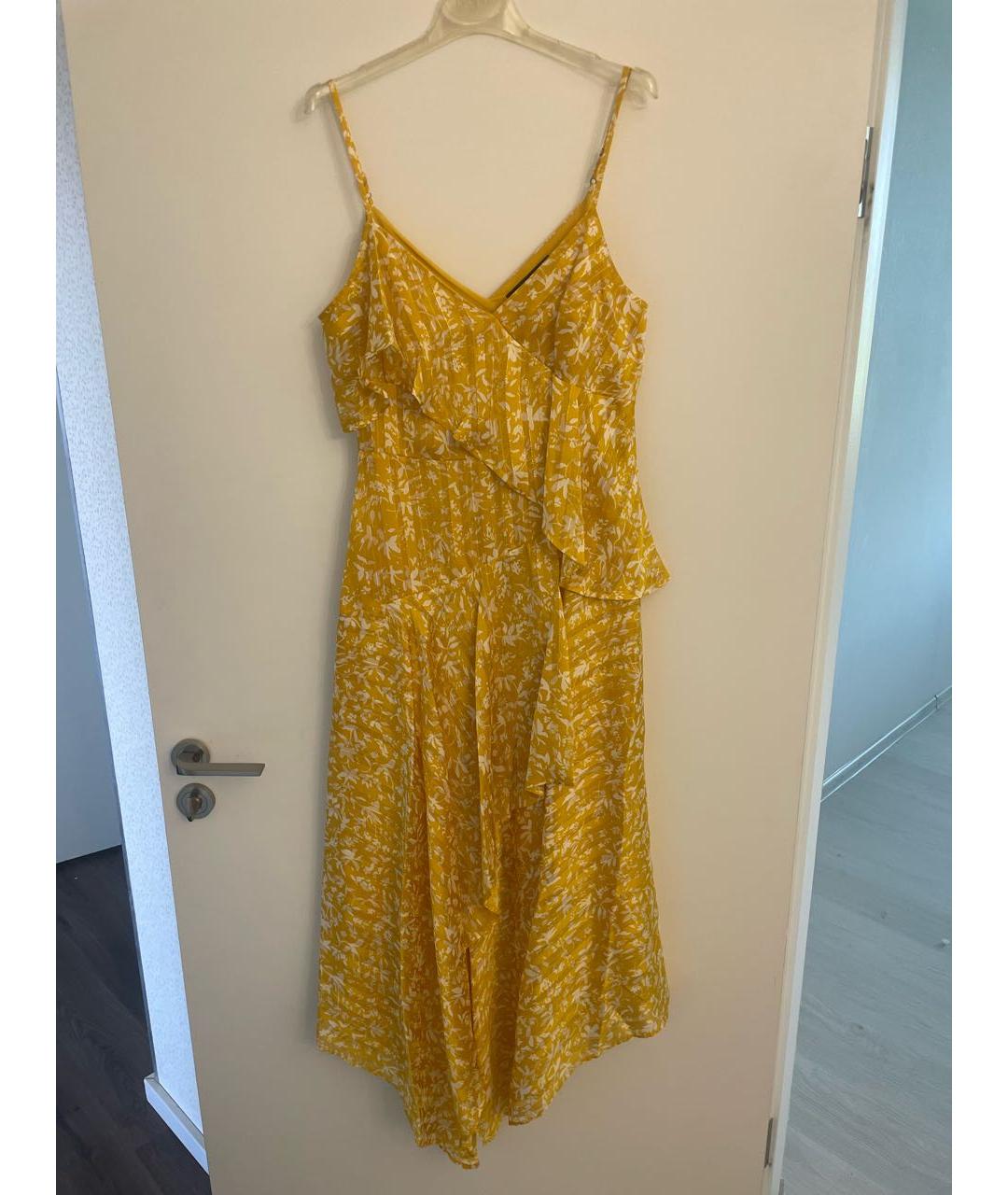 BCBG MAXAZRIA Желтое полиэстеровое коктейльное платье, фото 8
