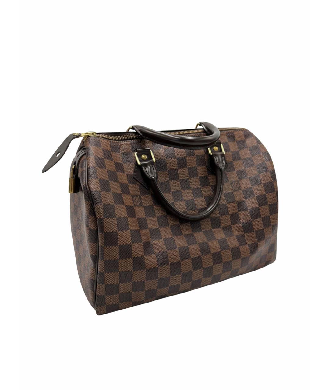 LOUIS VUITTON PRE-OWNED Коричневая кожаная сумка с короткими ручками, фото 1