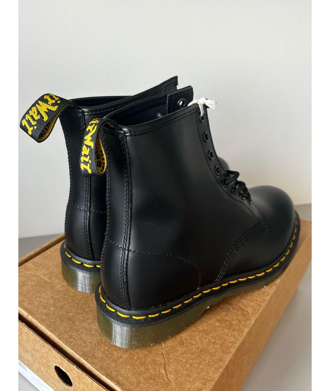 DR. MARTENS Черные кожаные высокие ботинки, фото 4