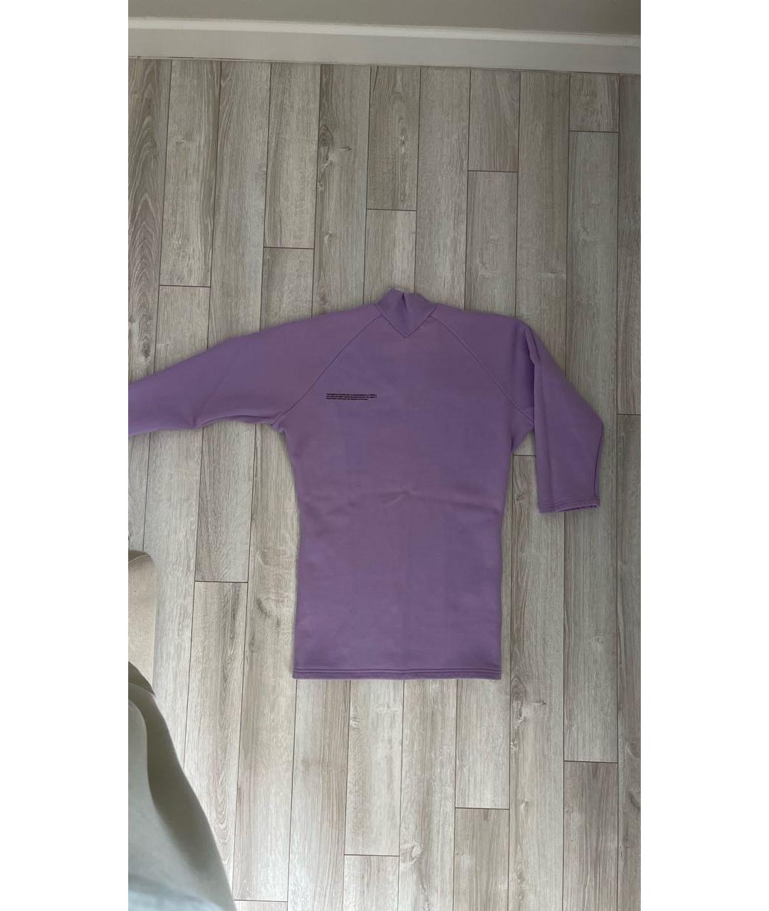 THE PANGAIA Фиолетовое хлопковое повседневное платье, фото 2