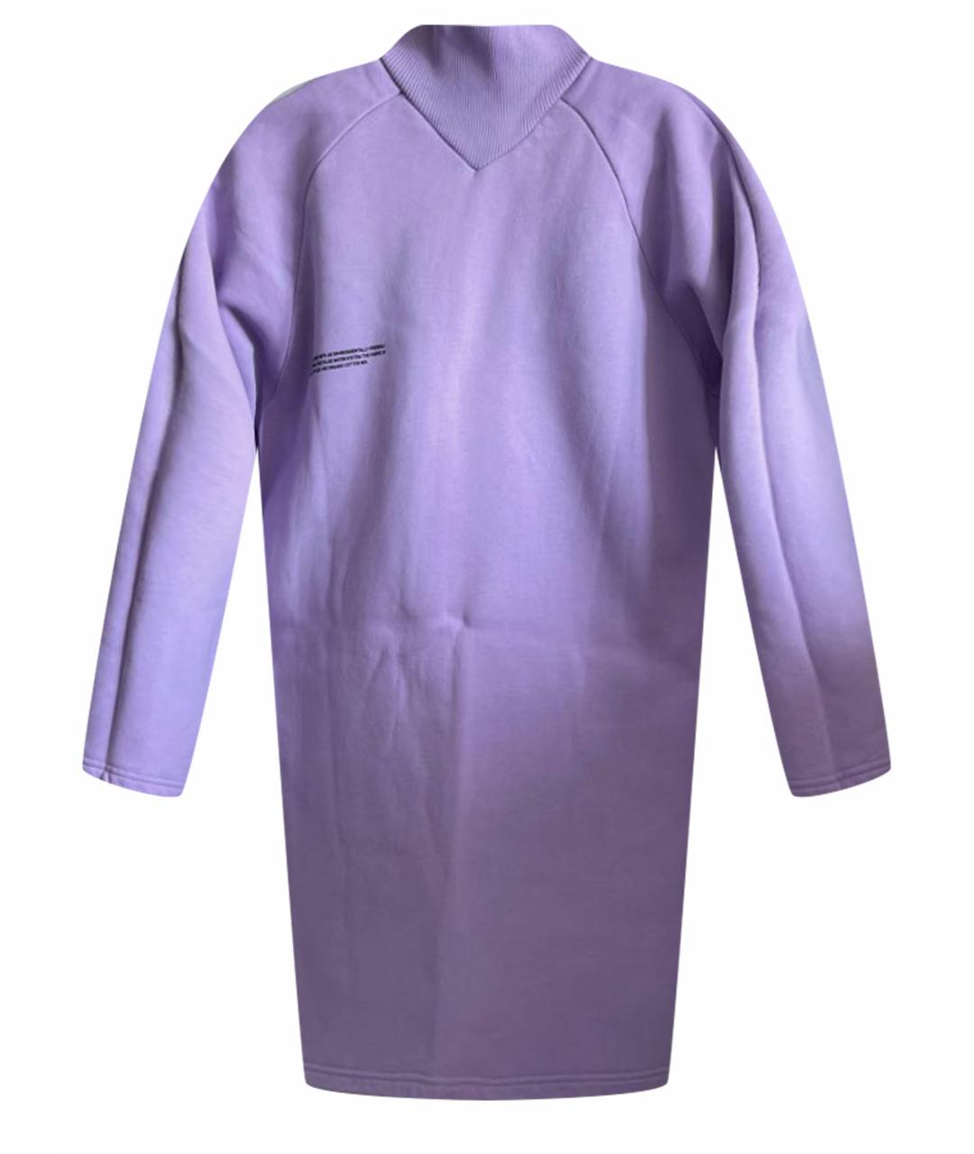 THE PANGAIA Фиолетовое хлопковое повседневное платье, фото 1