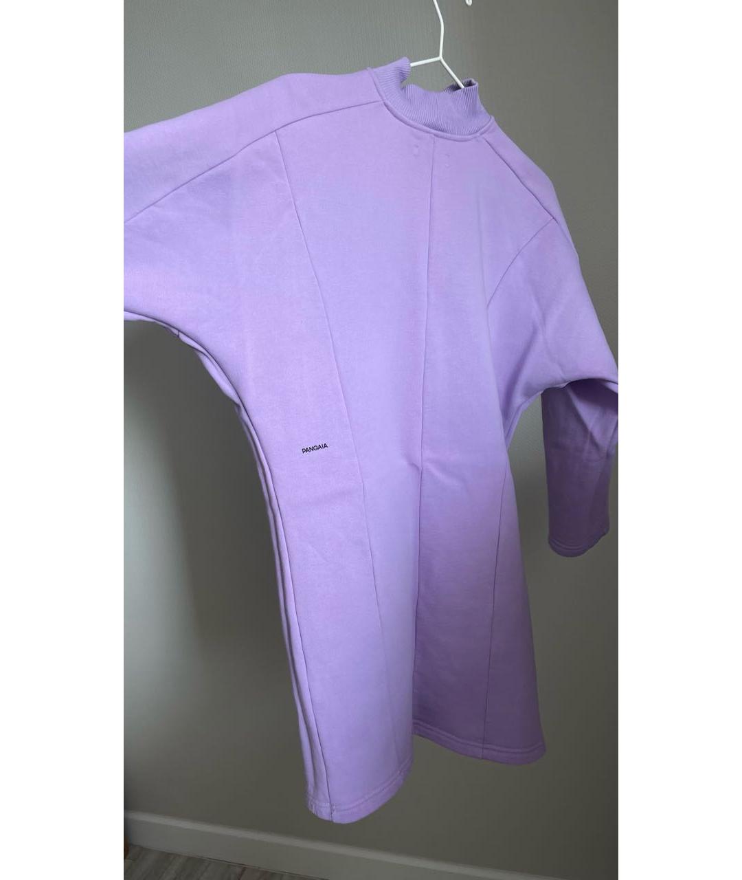 THE PANGAIA Фиолетовое хлопковое повседневное платье, фото 5