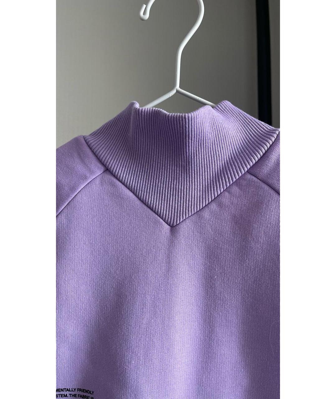 THE PANGAIA Фиолетовое хлопковое повседневное платье, фото 3