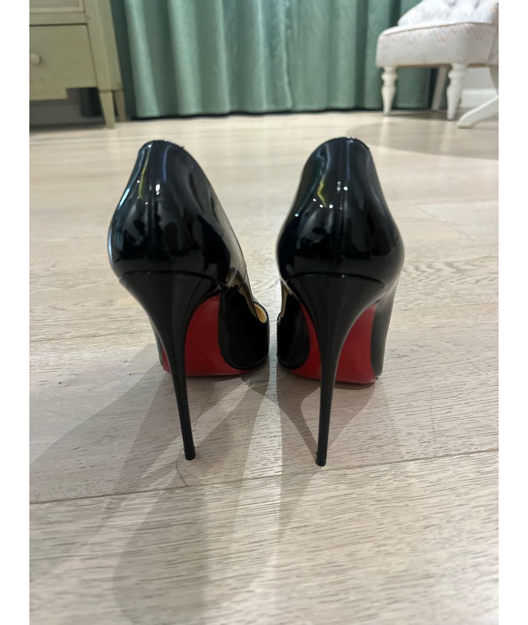 CHRISTIAN LOUBOUTIN Черные туфли из лакированной кожи, фото 4