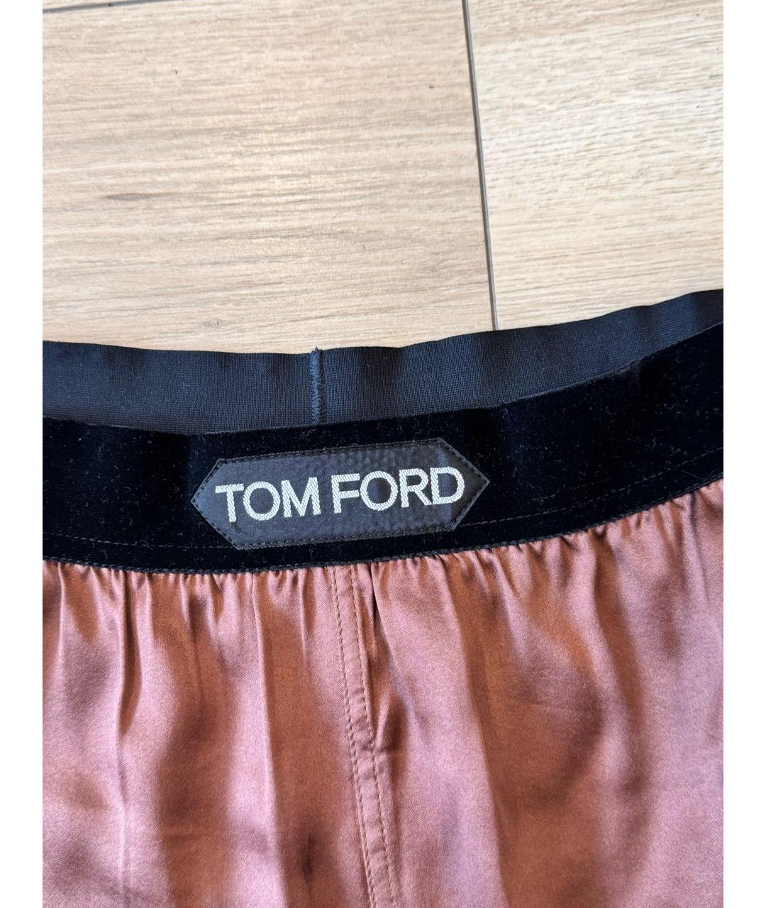 TOM FORD Коричневые шелковые шорты, фото 3