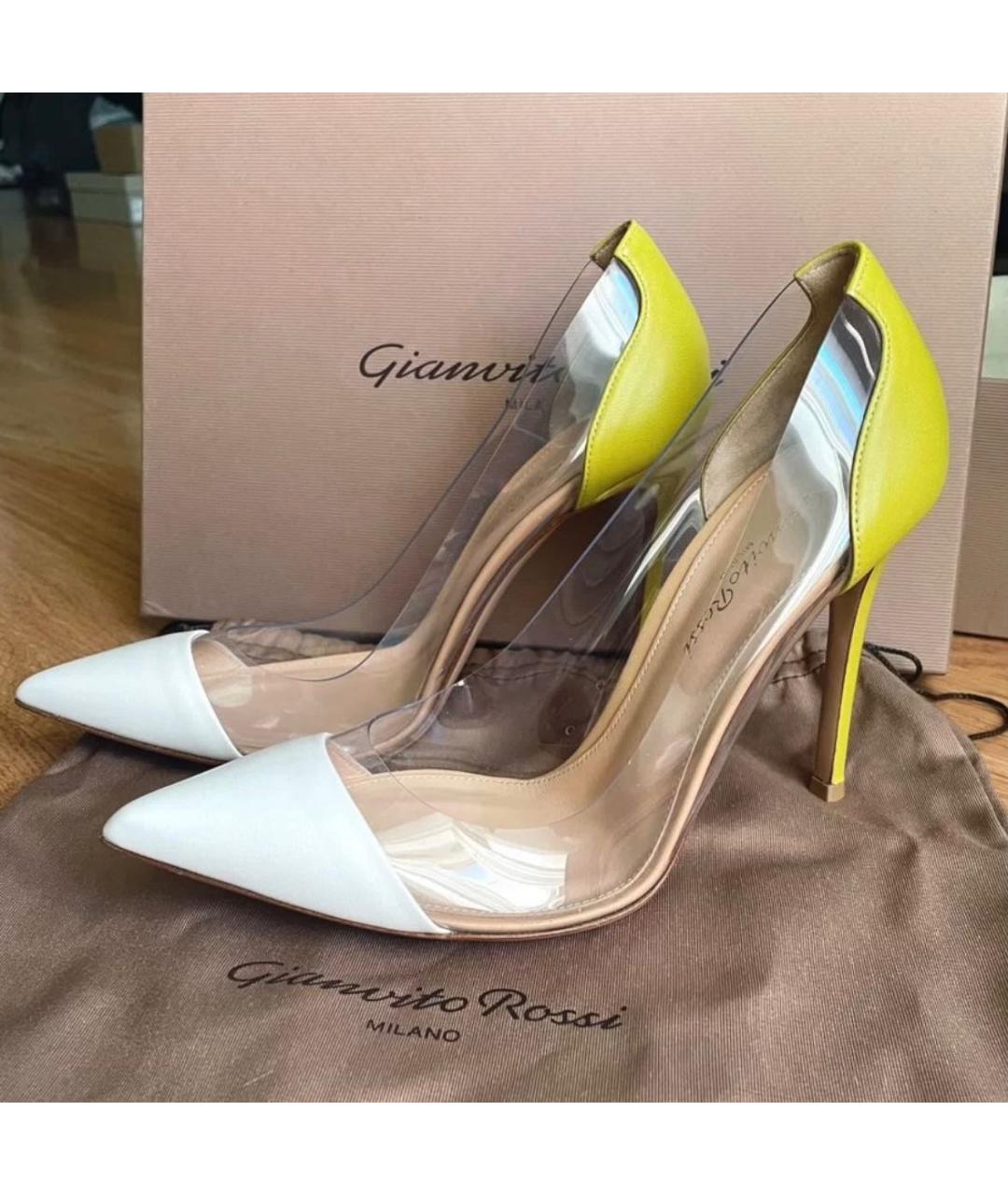 GIANVITO ROSSI Горчичные кожаные туфли, фото 6