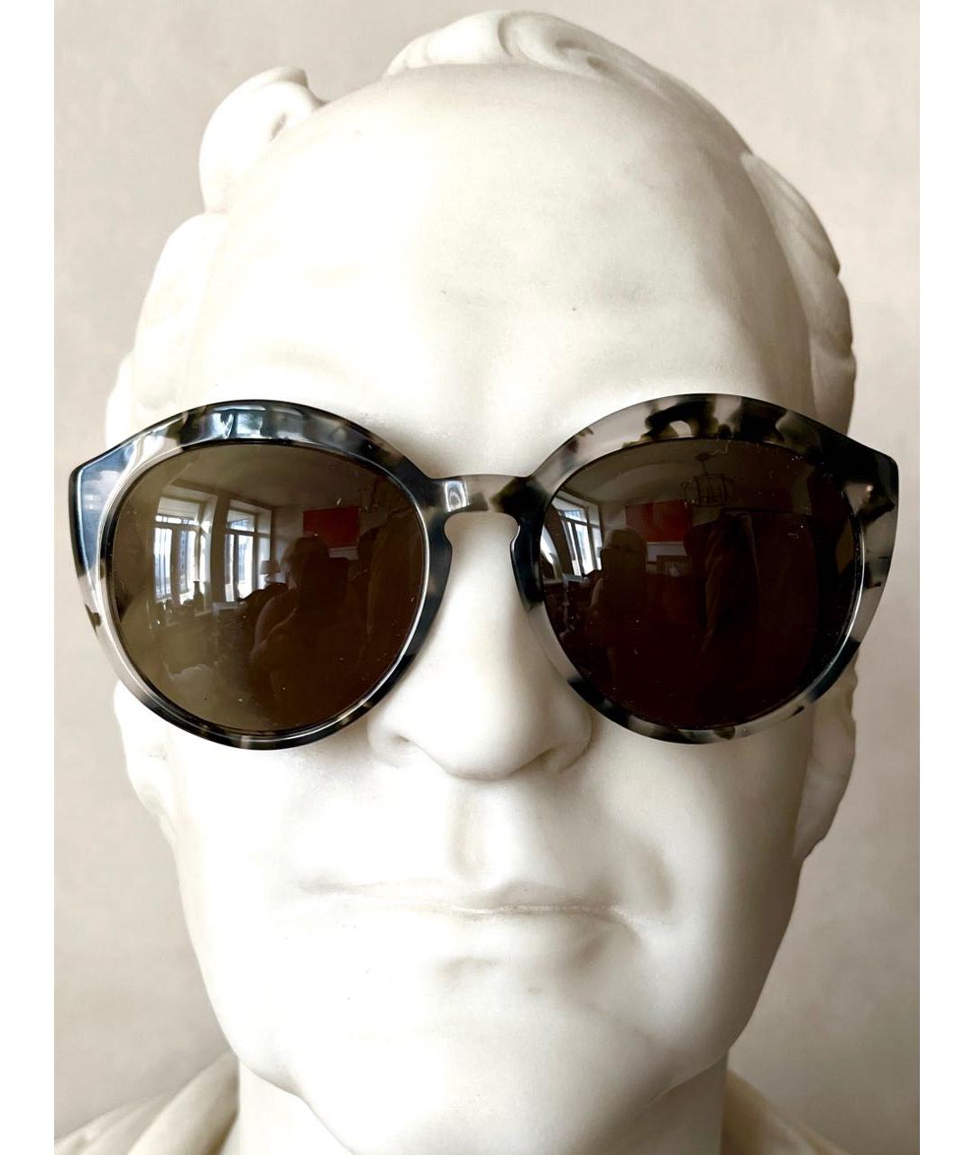 BOTTEGA VENETA Коричневые пластиковые солнцезащитные очки, фото 6