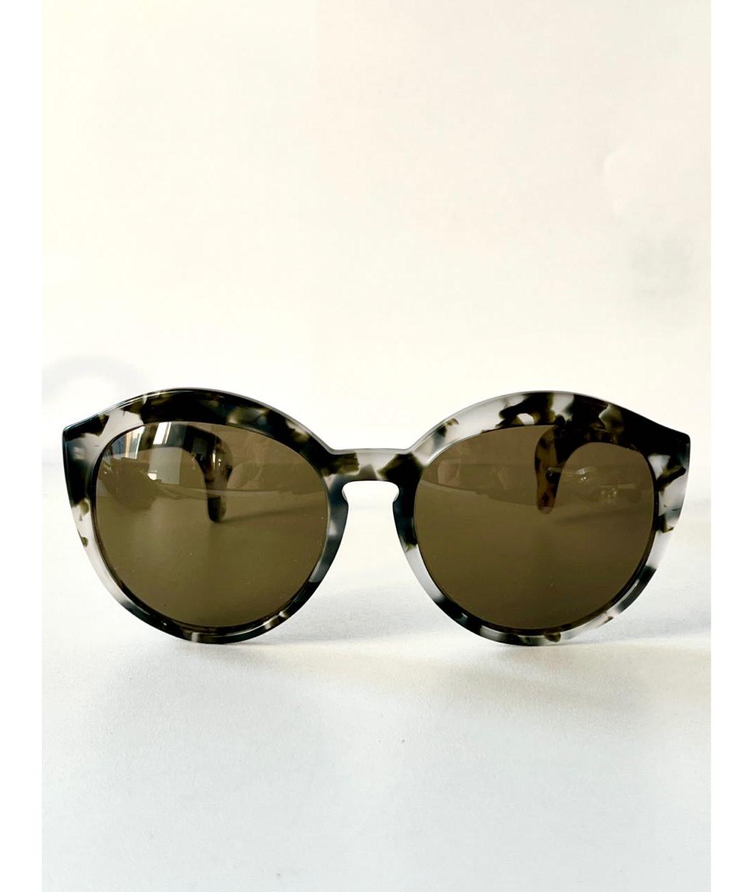 BOTTEGA VENETA Коричневые пластиковые солнцезащитные очки, фото 9