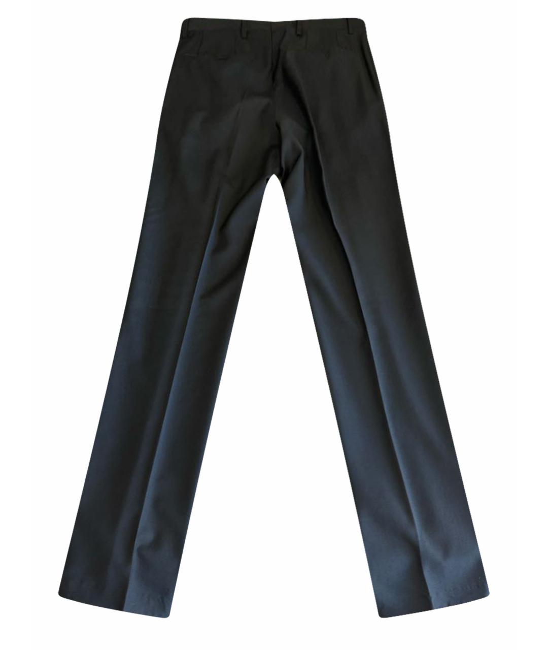 BURBERRY Черные шерстяные классические брюки, фото 1